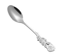 Kaffeelöffel - Teelöffel | Elegante Edelstahl Blumenlöffel für Dessert & - Besteck Set mit Blumengriff für Kaffee Tee Kuchen - 8er Pack, Gold Silber, Rostfrei, Spiegelpoliert, Spülmaschinenfest