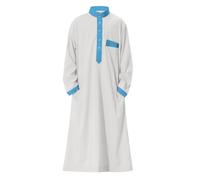 Kaftán musulmán Abaya - Ropa islámica para niños con cuello alto Thobe, kaftán musulmán, bata de oración para hombres y niños, vestido de Jalabiya, Jubba, beige, 3-4 años