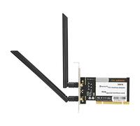Kafuty-1 Adaptador de Tarjeta WiFi para PC Tarjeta de Red inalámbrica WiFi Adaptador de Escritorio PCI 300Mbps 802.11b/g/n + 2 Antenas AR9223