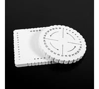 Kafuty-1 Kumihimo Disc, 2 unidades de cuerda de perlas Kumihimo, peso ligero, fácil de usar (Circle and Square, S, blanco)