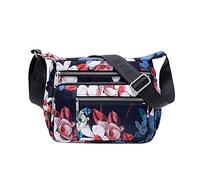 kaGeneric267.13 - Bolso bandolera de nailon con estampado de un solo hombro, informal, de gran capacidad, para mujer, de lona, pequeño bolso de hombro para mujer (H, talla única)