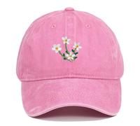 kaGeneric267.13- Gorra de béisbol bordada a mano (rosa, talla única)