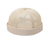 kaGeneric267.13 - Gorra de malla sólida para hombre, de secado rápido, ajustable, transpirable, para fútbol, color beige, talla única