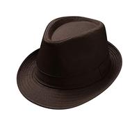 kaGeneric267.13 - Sombrero de jazz británico unisex para hombre y mujer, color sólido, sombrero de sol para mujer (marrón, talla única)
