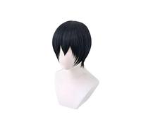 Kageyama Tobio Cosplay Peluca de Anime Anime Haikyuu Cosplay Corto Negro Azul Oscuro Haikyu Fibra Resistente al Calor Cabello + Peluca Gorra Fiesta Papel Jugar Hombres