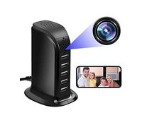 KAGMY Cámara espía Oculta, Cargador USB WiFi HD 1080P Mejorado, cámara espía de 5 Puertos, Enchufe inalámbrico, Mini cámara Oculta para vigilancia del hogar con detección de Movimiento, Vista remota