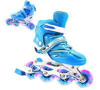 Kagodri Patines de ruedas 2 en 1, 4 tamaños, ajustables, para niños y adultos, patines de ruedas intermitentes para exteriores