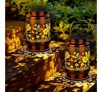 KagoLing Luz Solar Exterior, Colibrí Metal Farolillos Solares Exterior, IP65 Impermeable Lampara Solar Exterior, Regalo dia de la Madre Decoración Para Jardin, Acampar, Jardín, Terraza, Porch