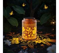 KagoLing Luz Solar Exterior, Colibrí Metal Farolillos Solares Exterior, IP65 Impermeable Lampara Solar Exterior, Regalo dia de la Madre Decoración Para Jardin, Acampar, Jardín, Terraza, Porch