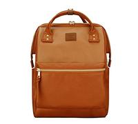 Kah&Kee Mochila Cuero Mujer Impermeable para Ordenador Portátil 15", Oficial para Trabajo y Viaje, Mochilas Casuales Para Mujer y Hombre.