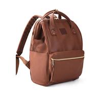 Kah&Kee Mochila Portátil Mujer de Cuero Sintético Impermeable - Ligera, Antirrobo y Multifuncional para Trabajo, Viaje y Uso Diario (15/16")