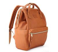 Kah&Kee Mochila Portátil Mujer de Cuero Sintético Impermeable - Ligera, Antirrobo y Multifuncional para Trabajo, Viaje y Uso Diario (15/16")