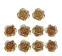KAHDGSS 10 Piezas De Adornos De Flores De Resina Brillantes Materiales Brillantes Degradados para Joyería Y Manualidades Hechas a Mano De Camelia De Resina para Decoración del Hogar