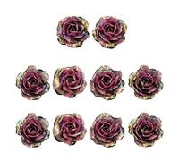 KAHDGSS 10 Piezas De Adornos De Flores De Resina Brillantes Materiales Brillantes Degradados para Joyería Y Manualidades Hechas a Mano De Camelia De Resina para Decoración del Hogar