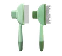 KAHDGSS 2 Piezas Peinador De Cabello Ergonómico para Mascotas Dientes Acero Inoxidable Aseo Diario con Diseño Manija Pieles Sueltas.