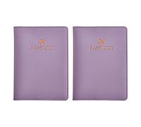 KAHDGSS 2 Piezas Porta Pasaportes En Relieve De PU Organizadores De Viaje Funda Protectora para Negocios Y Diario con Ranura para Tarjetas Organizador De Viaje De