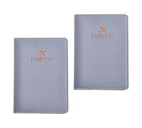 KAHDGSS 2 Piezas Porta Pasaportes En Relieve De PU Organizadores De Viaje Funda Protectora para Negocios Y Diario con Ranura para Tarjetas Organizador De Viaje De