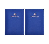 KAHDGSS 2 Piezas Porta Pasaportes En Relieve De PU Organizadores De Viaje Funda Protectora para Negocios Y Diario con Ranura para Tarjetas Organizador De Viaje De
