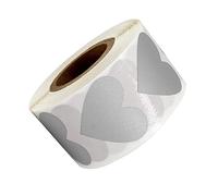 KAHDGSS 300Pieces Heart Shape Scratch Sticker For Wedding Valentines Day Labels For Making Coupon Card Raffle Card Cards