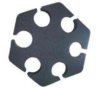 KAHDGSS 6 Slot Mic Stand Holder Vibrations Resistant Portable Design for Live Streaming Karaoke Conference Sound Management Outdoor Event Microphones Storage Stand