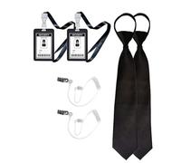 KAHDGSS Accesorios de disfraz de agente secreto con gafas y corbata para el cuello, disfraces de Halloween para adultos y niños, disfraz de juego de rol