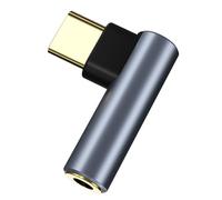 KAHDGSS Adaptador de auriculares USB C a 3,5 mm, ángulo recto, adaptador de sonido, reducción de ruido, auriculares de 3,14 cm para teléfonos inteligentes, uso USBC