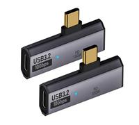 KAHDGSS Adaptador de carga de auriculares USB C 1 en 2 salidas tipo C adaptador de 90 grados USB 100 W divisor de carga rápida para teléfono a convertidor A