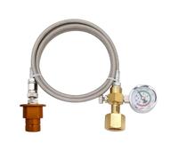 KAHDGSS Adaptador De Co2 De Conexión Rápida con Válvulas De Bola De Control De Flujo Tanques De CO2 Estación De Recarga De Cilindros Adaptador De Carga De Llenado Kits De Mangueras De Refrescos