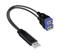 KAHDGSS Adaptador divisor en Y doble USB hembra a macho para transferencia de datos y cable de extensión de carga, cable de carga USB divisor en Y