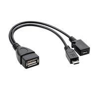 KAHDGSS Adaptador Divisor USB Conector con Cable De 20 Cm Transmisión Rápida De 480 Mbps para Teléfono Y Tableta Cable De Carga OTG Reforzado con TPE