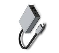 KAHDGSS Adaptador USB C de aleación de aluminio con múltiples puertos de carga de transferencia de datos Ethenet para portátiles, tabletas, teléfonos inteligentes, ampliamente utilizado, concentrador