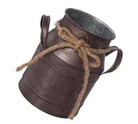 KAHDGSS Antiguas casas de campo jarra de metal jarrón de leche puede shabby flor titular para el hogar decorativo cubo de hierro decoraciones jardín rústico titular de la flor