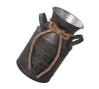KAHDGSS Antiguas casas de campo jarra de metal jarrón de leche puede shabby flor titular para el hogar decorativo cubo de hierro decoraciones jardín rústico titular de la flor