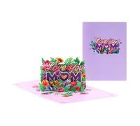 KAHDGSS Artistic Popup Card for Mother's Day Artistic 3D Mother's Day Greeting Paper Crafted from User Friendly Materials Handmade Greeting