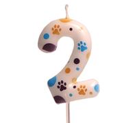 KAHDGSS Birthday Candle Cake Toppers Decorations Blue Dog Paws Themed Print Party Supplies Pet Party Supplies