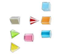 KAHDGSS Bloques de construcción de geometría 3D, 8 Piezas, Desarrollo de Habilidades matemáticas, Juego Creativo, muñecas educativas para niños