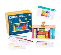 KAHDGSS Bloques de construcción de Letras para la Infancia, Juego de Madera Natural para educación Preescolar, muñecas de Aprendizaje para niños pequeños