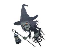 KAHDGSS Brujas Resistentes A La Intemperie Halloweens Landscapes De Hierro Estaca con Jardín Estable LED para La Exhibición del Patio Halloweens Decoración De Hierro
