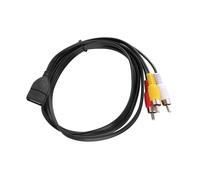 KAHDGSS Cable compuesto USB a 3RCA con código de color de 150 cm, fácil instalación para reproductores y proyectores de televisores de alta definición
