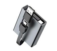 KAHDGSS Cable de Carga rápida retráctil de aleación de Aluminio de 66W para de energía a teléfonos, portátiles, tabletas, Cable de Tarifa rápida para múltiples Dispositivos