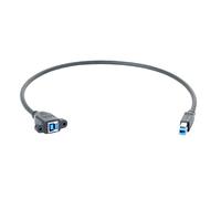 KAHDGSS Cable De Impresora USB3.0 B Macho A Transferencia Datos 5 Gbps Montaje En Tornillo Durabilidad del Panel Construcción Cable Extensión Impresora 50 Cm Y 20 Pulgadas Longitud