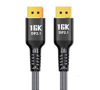KAHDGSS Cable DisplayPort 2.1 de 16 K a 30 Hz 10 K a 60 Hz para transmisión de video, cable de monitor de juegos