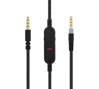 KAHDGSS Cable Trenzado Premium para Auriculares Enchufes Dobles con Placa Dorada Cambio De Silencio del Micrófono En Línea Mejora La Transmisión del Sonido Conectores Dobles Cable De