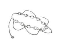 KAHDGSS Cadena de cintura Lunas y estrellas Cinturón de cadena de cintura moderno para mejorar tus atuendos en fiestas o ropa de playa Joyería de metal para cuerpo
