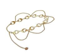 KAHDGSS Cadena de cintura Lunas y estrellas Cinturón de cadena de cintura moderno para mejorar tus atuendos en fiestas o ropa de playa Joyería de metal para cuerpo