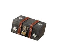 KAHDGSS Caja de almacenamiento de madera antigua con organizador de joyas y exhibición con cerradura, caja de regalo de madera vintage para objetos de valor