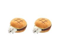 KAHDGSS Cama suave para animales pequeños, con forma de hamburguesa, decoración de jaula para hámsteres, pequeños animales pequeños, cama de hámster, casa cálida de invierno