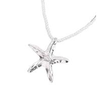 KAHDGSS Collar con colgante de estrellas de mar grandes, cadena de cuerda ajustable para mujeres y niñas, joyería de vacaciones con diseños texturizados, talla única, como se describe, como se