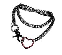KAHDGSS Collar de moda con cadenas cubanas, elegante collar en forma de Y, eslabones cubanos de varios niveles para un aspecto femenino contemporáneo