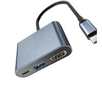 KAHDGSS Concentrador de vídeo para Salida 4K a 120 Hz con transmisión Gigabit Ethernet Compatible con portátiles Estación de Acoplamiento portátil ABS Plug and Play para Viajes